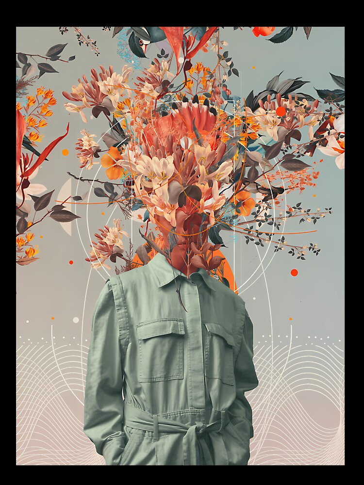You Smell Like Home Surreal Floral Head by mcsaazhxo57