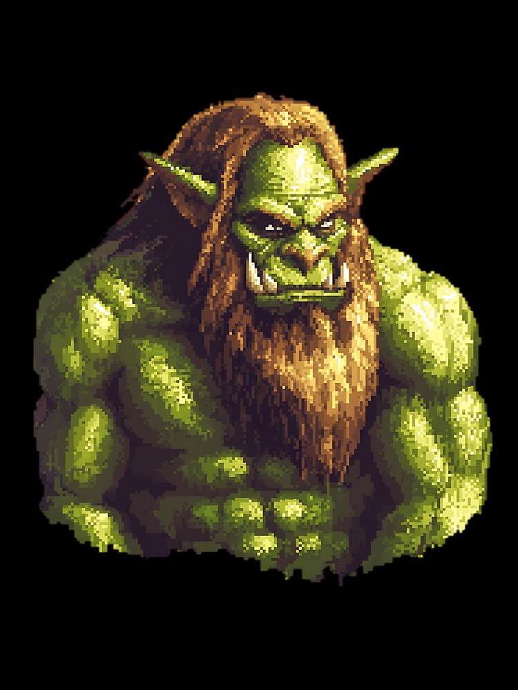Retro Pixel Art: 8-bit Orc by bapupa
