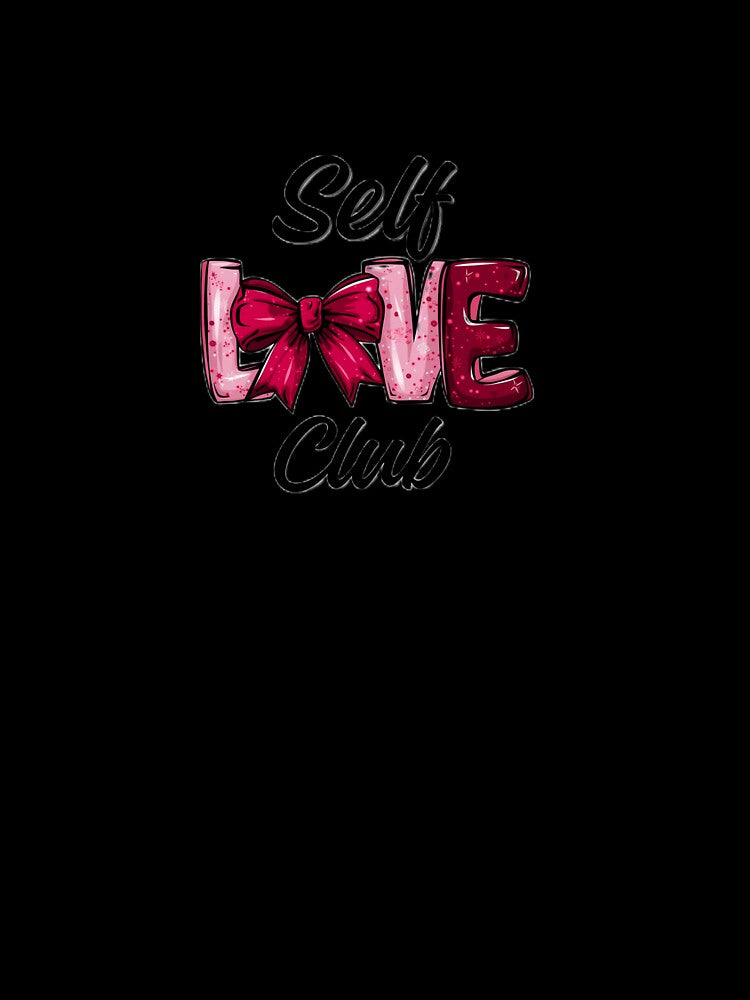 Self Love Club Cute Pink Bow Trendy Aesthetic by Core design hub