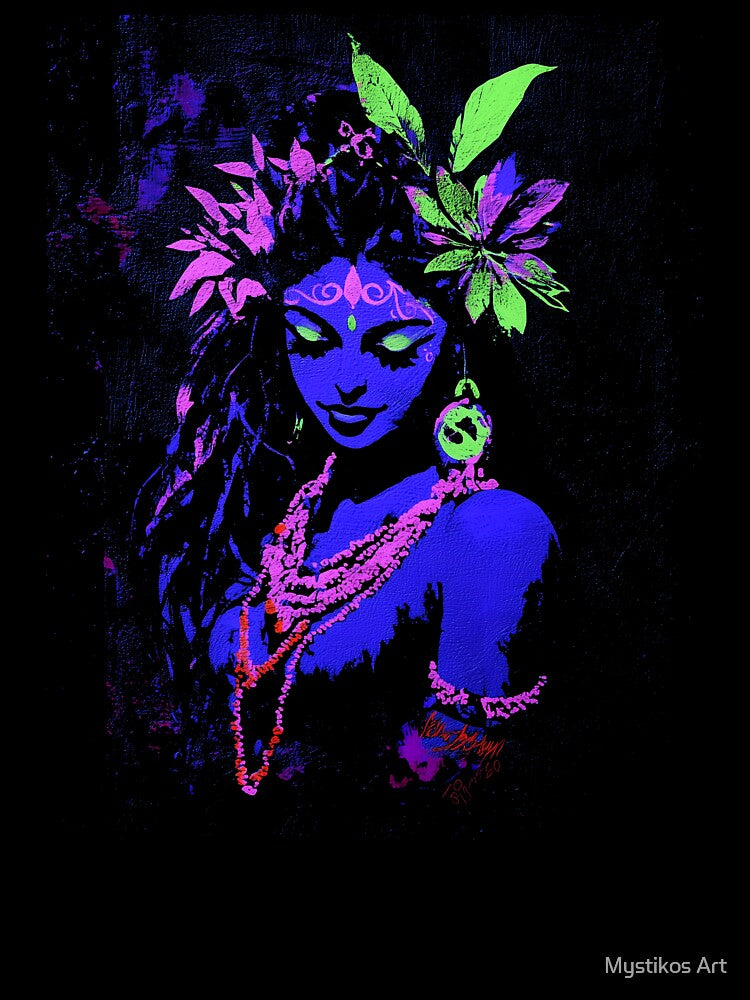 Powerful Goddess Kali Art | Fierce Hindu Deity | Dark Feminine Energy by Mystikos Art