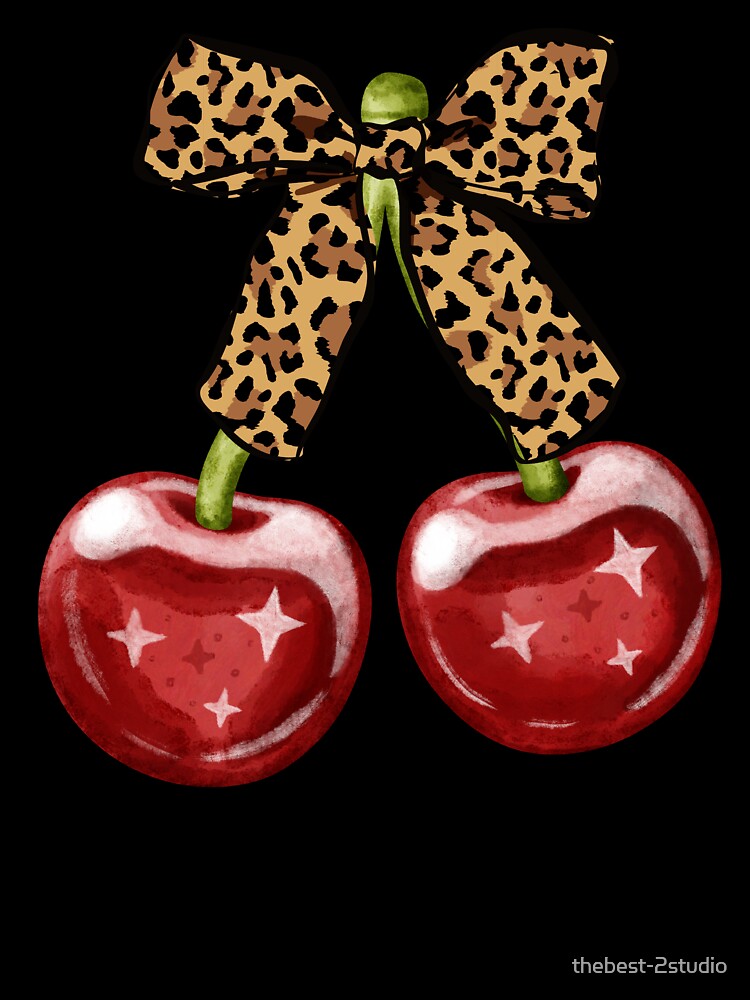Cherry Coquette Leopard Bow by thebest-2studio