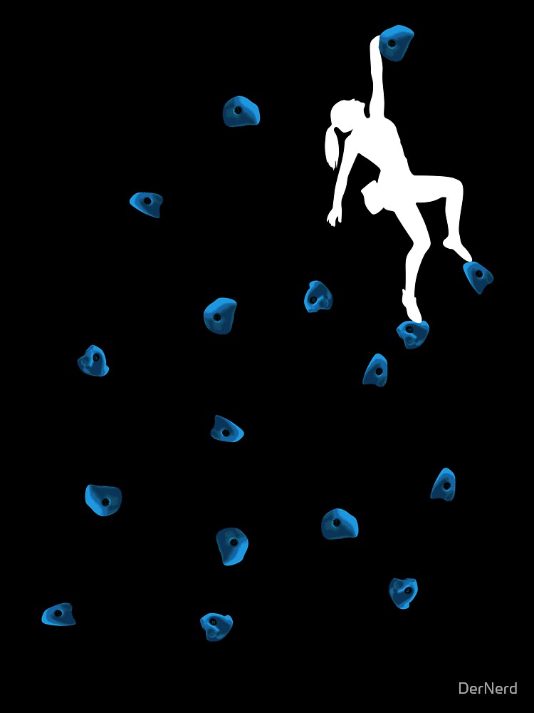 Bouldering Climbing Blue Boulder Holds Woman Lady by DerNerd
