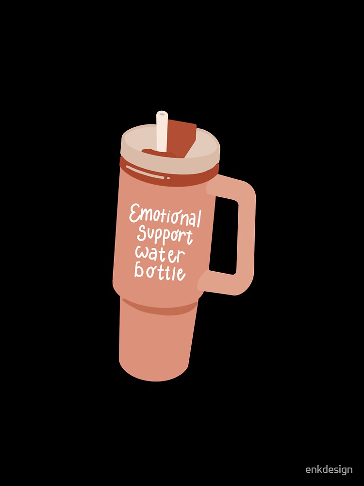 Emotional Support Tumbler Orange by enkdesign