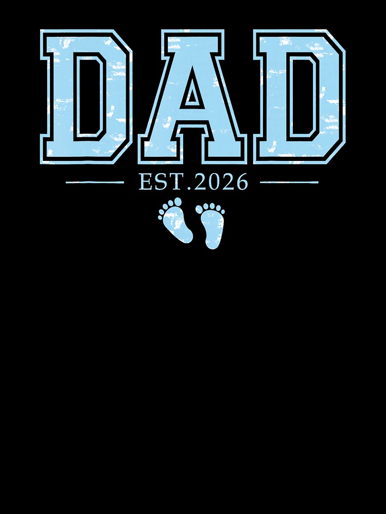 Dad Est 2026 First Time Father Vintage Collegiate Style by zamiokaline