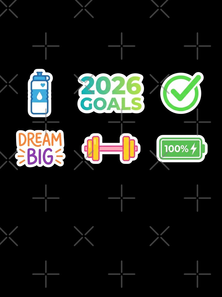 2026 New Year Resolutions Motivation Sticker Pack by BKPrintDesing