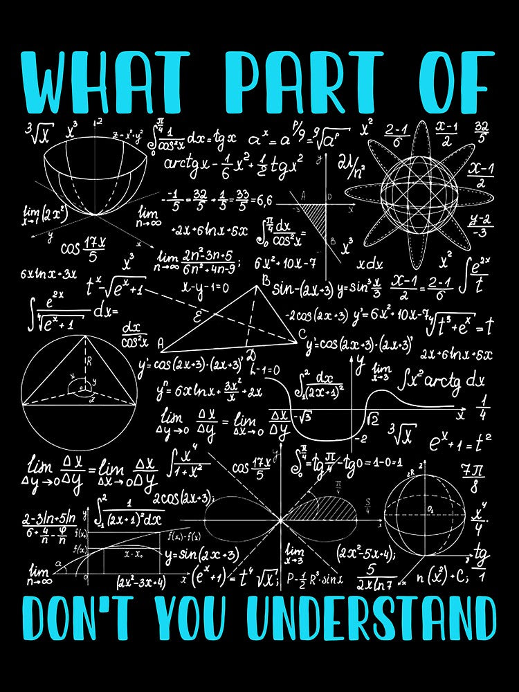 What Part Of Don't You Understand | Funny Math Teacher Gift by Celinay99