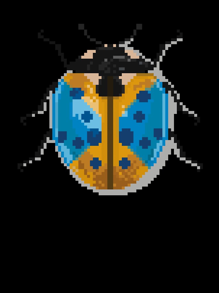 Pixel art beetle nº 037 by Kanistamps