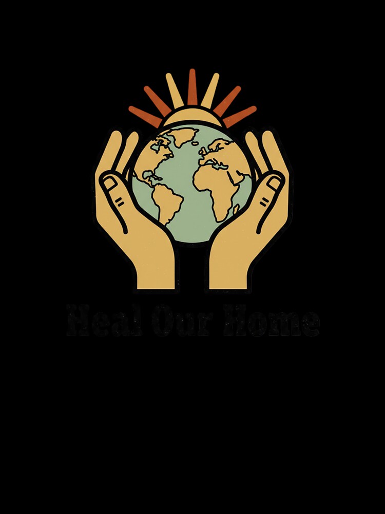 Sustainable Future - Retro Earth Day Global Healing by InkWeaveShop