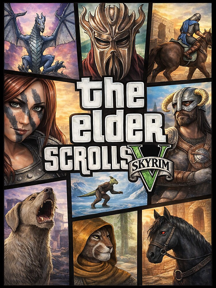 Skyrim Meets Gta Fan Art by My Artprintz