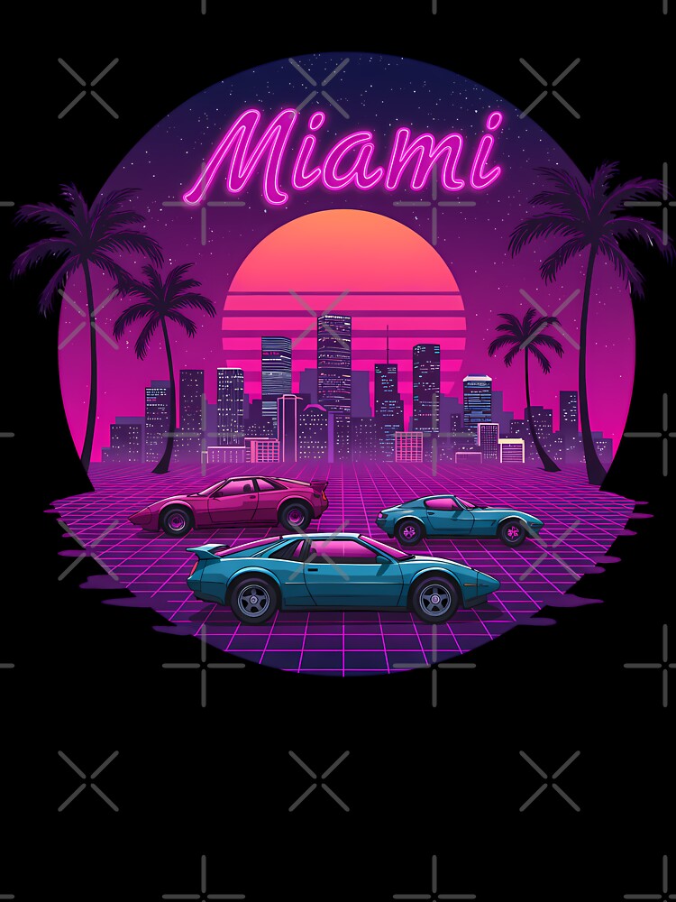 Retro Miami Sunset Aesthetic by andasanc14