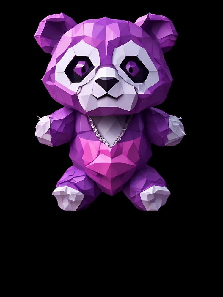 Purple Geometric Panda With Bling by pUNKnown