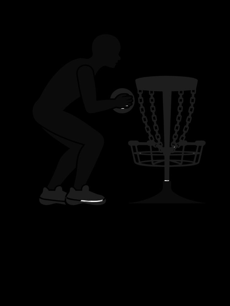 Disc Golf Putt Player Focused Silhouette Sticker by CutRootCo