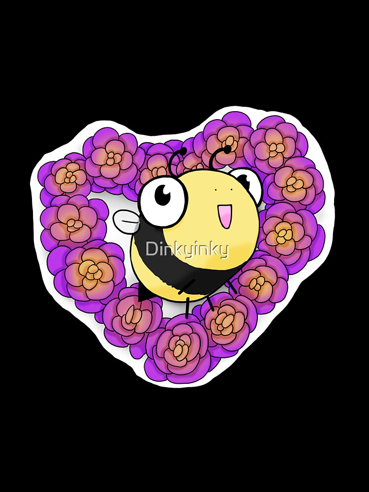 Save the Bees!! Purple Yellow by Dinkyinky