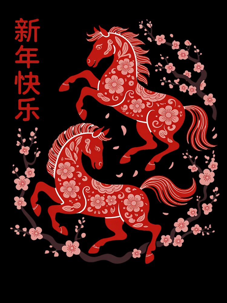 Happy Chinese New Year of The Horse 2026 Lunar New Year by RoyTill0Art