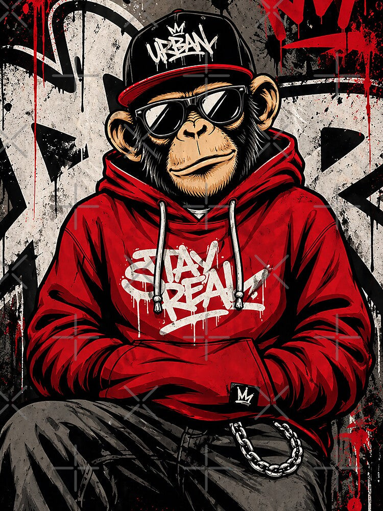 Urban monkey with graffiti style by Imprearte