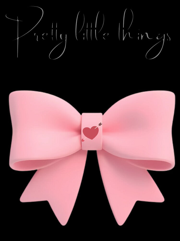 Pretty Little Things Pink Bow Aesthetic | Cute Girly Coquette Soft Girl Design by VelPhoenix