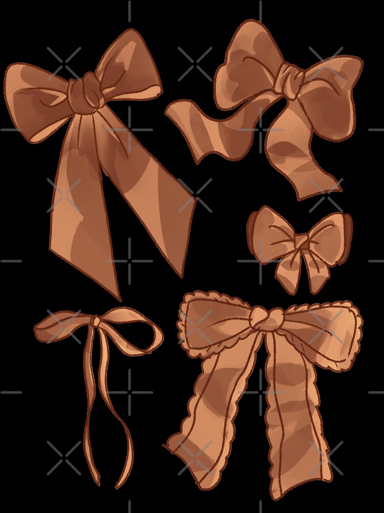 Variety of golden bows coquette meme by Asutip