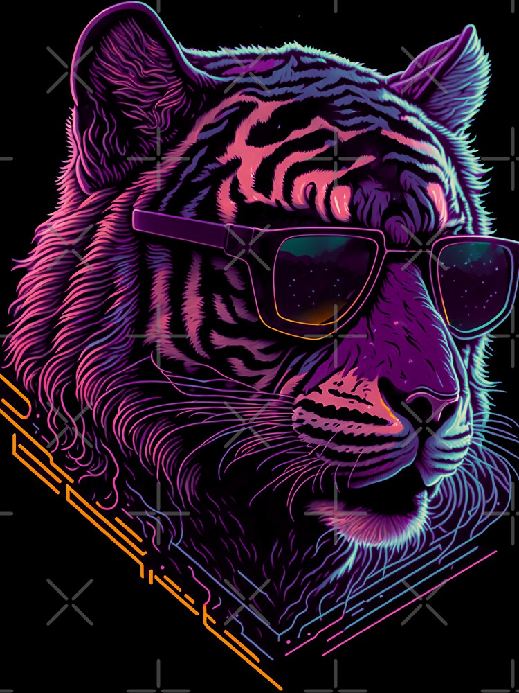 Colorful Tiger Portrait by Xhevahir