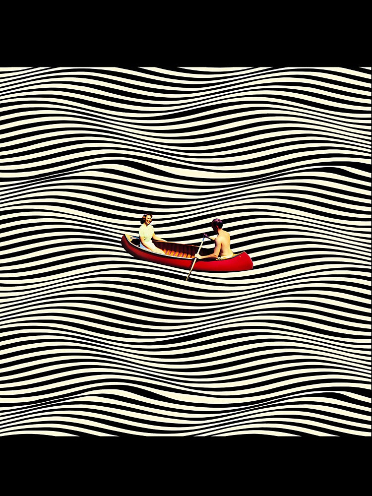 Illusionary Boat Ride Surreal Water Optical Art by pmthjvoo74
