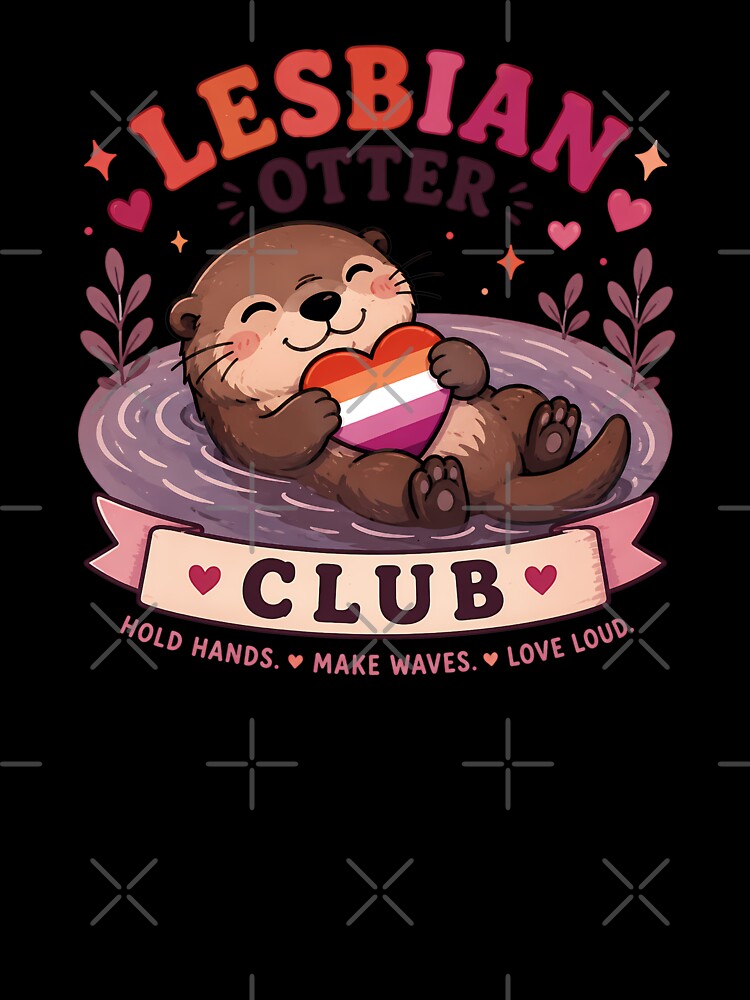 Lesbian Otter Club | Pride Creatures Collection | LGBTQ Mascots | Emotional Support Animals | Cute Queer Stickers by VectorJoy