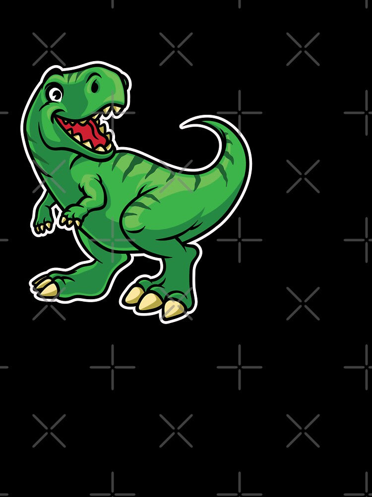 Cute Tyrannosaurus rex Happy Dinosaur by PosterpartyCo