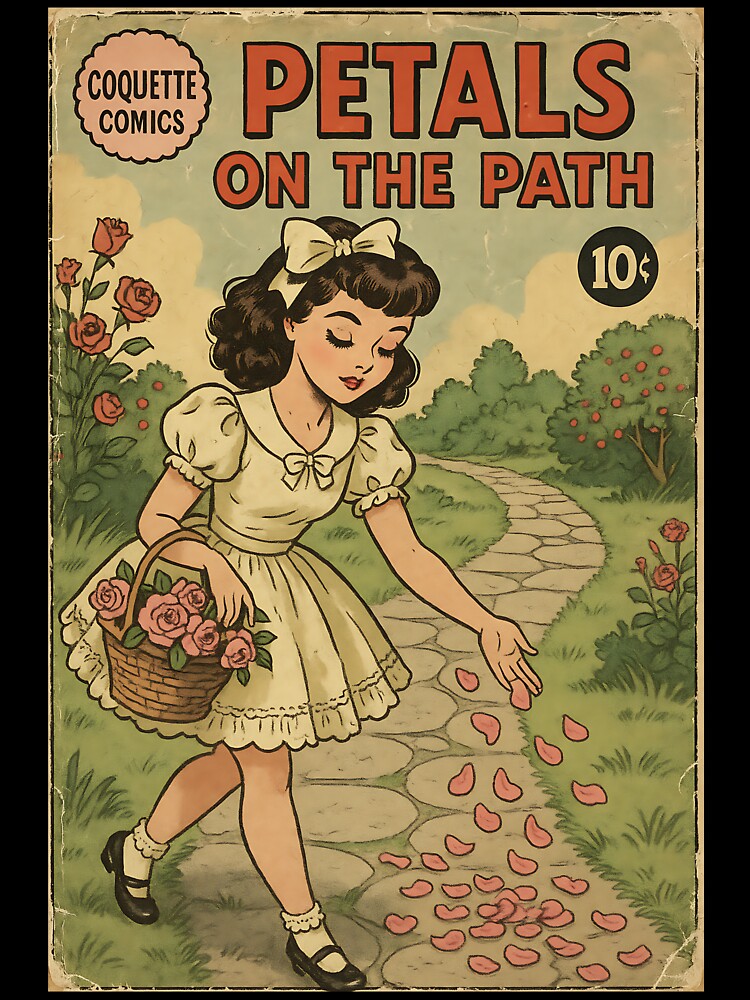 Delicate Coquette Aesthetic: Petals on the Path by bapupa