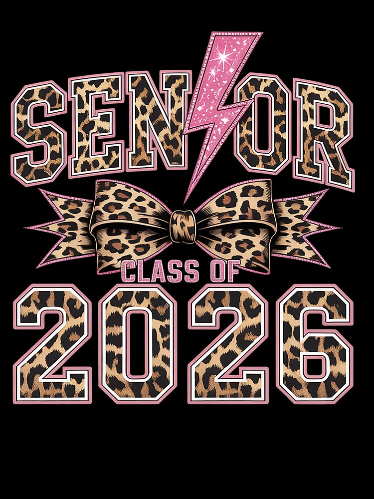 Senior Class of 2026 Leopard Print Graduation Girl Graduate by BlassmausArt
