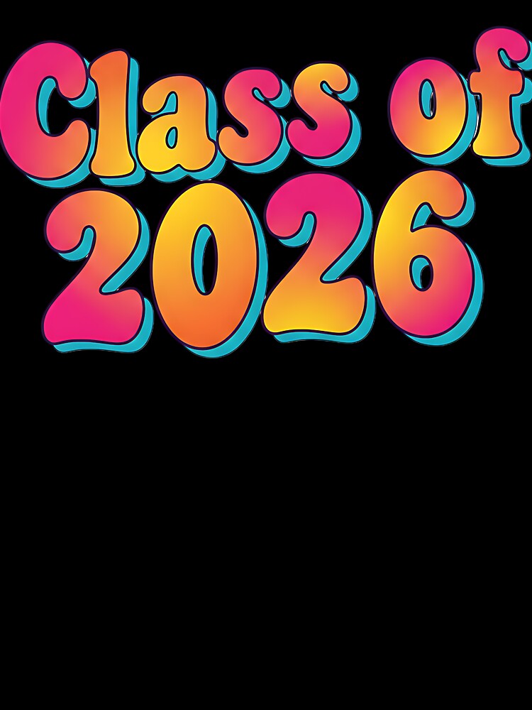 Vibrant Retro Class of 2026 Graduation Design by Silent Watch Threads.