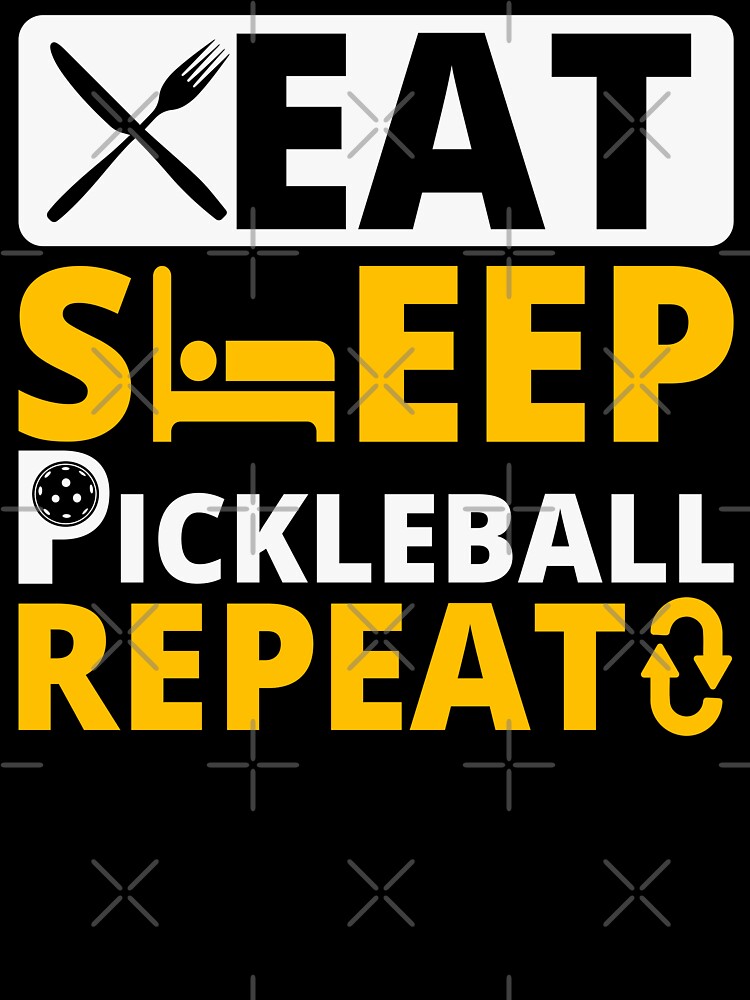Eat Sleep Pickleball Repeat Funny Athletic Sport Mantra by Emporium
