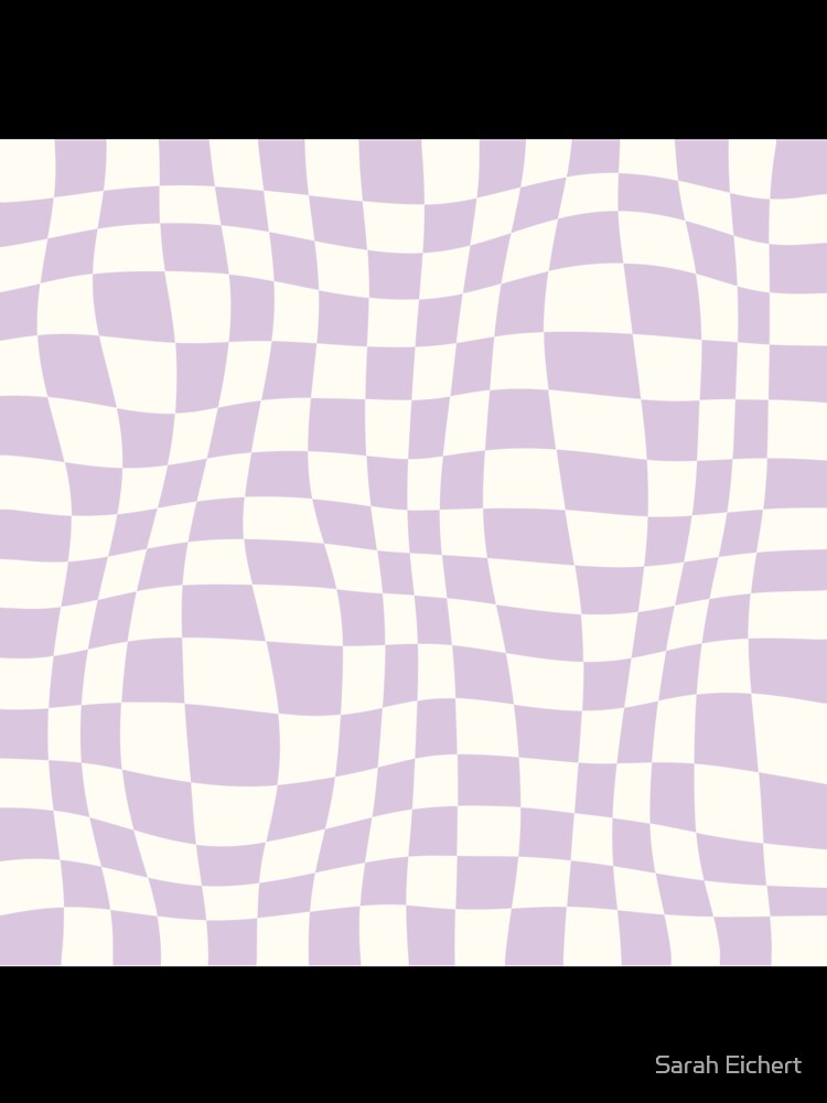 Y2K Danish Pastel Purple Checkerboard Pattern by Sarah Eichert