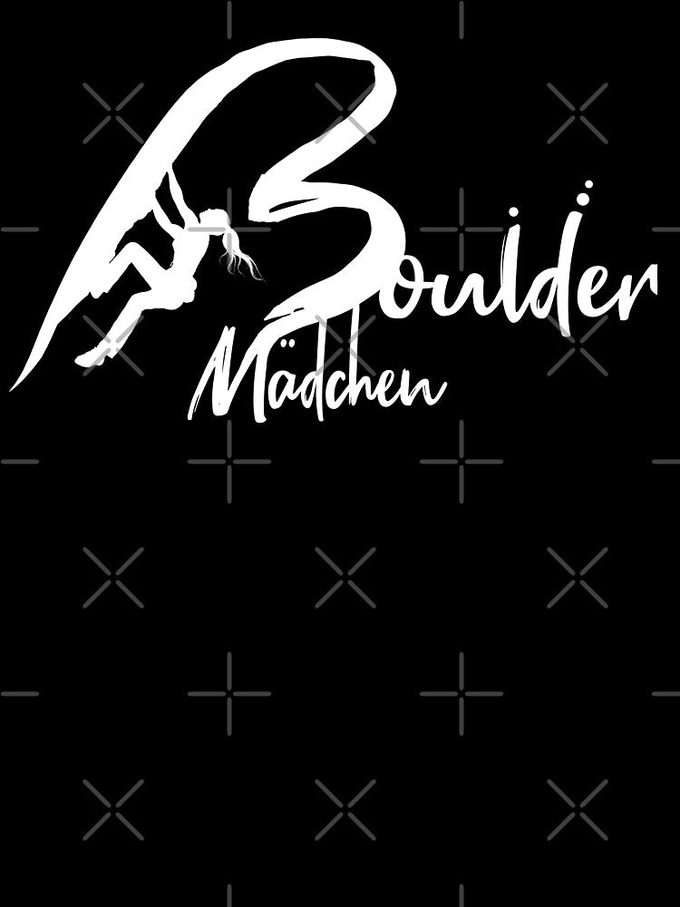 Boulder girl bouldering logo with female climber bouldering by MadandMean