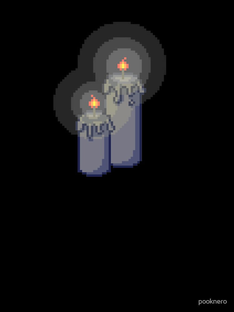 Spooky Pixel Candle by pooknero