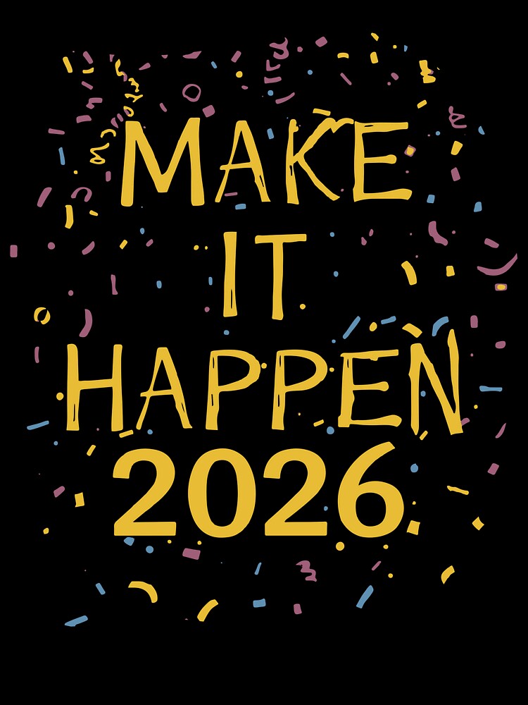 Make It Happen 2026 Sprinkles Motivation by DavidTeeStudio