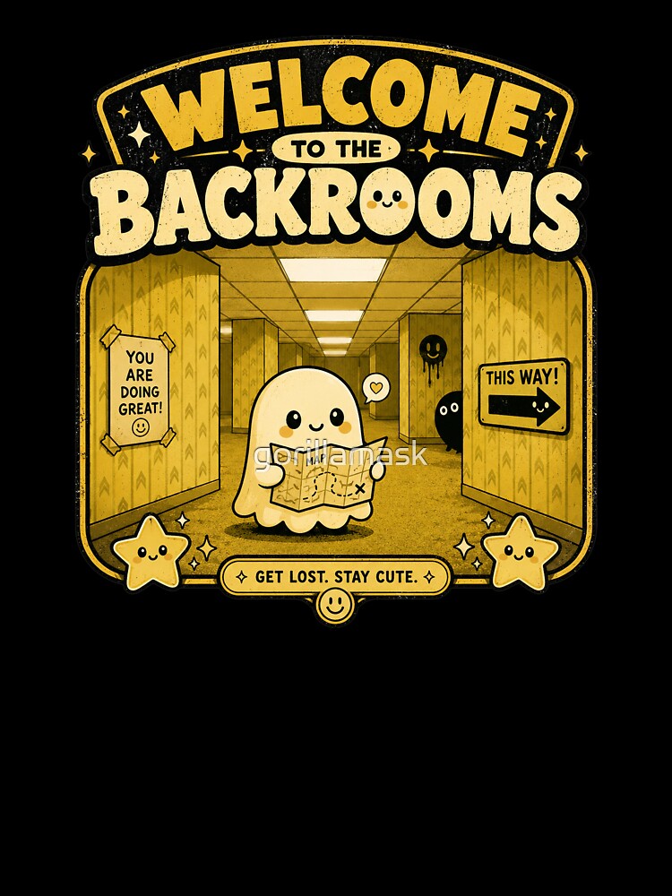 Welcome to the Backrooms – Cute Kawaii Horror Shirt by gorillamask