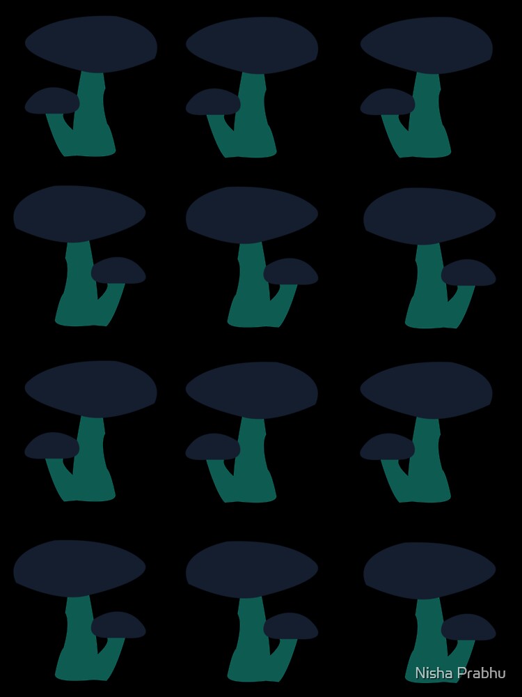 Cute Mushroom Pattern by Nisha Prabhu