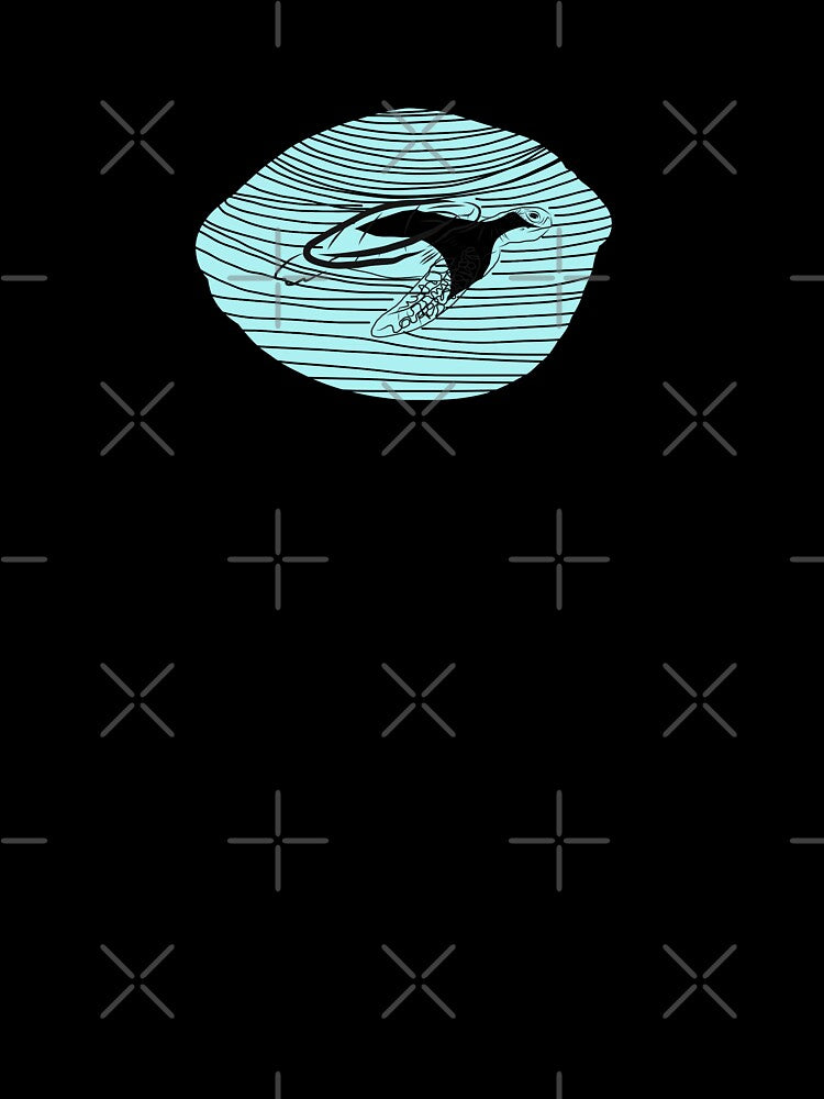 Turtle - sea - minimalist lines by Tropical Blood