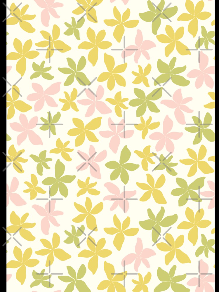 pastel aesthetic cute florals henri matisse pattern in mustard khaki and yellow by blomastudios