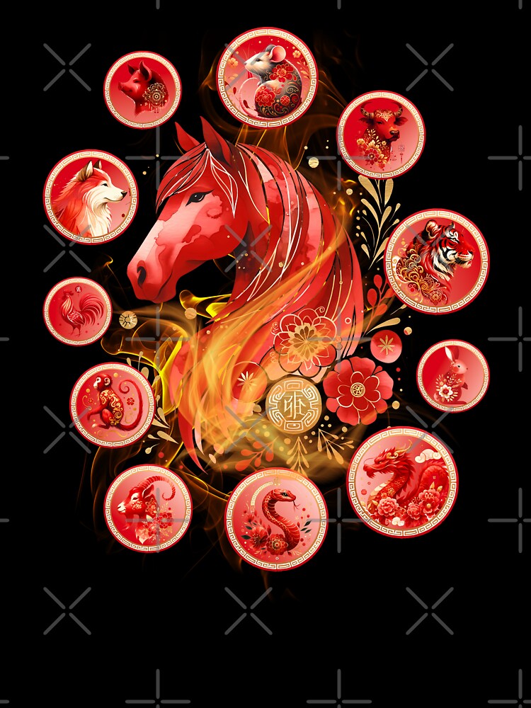 Chinese Lunar New Year Horse Design by my-green-gecko
