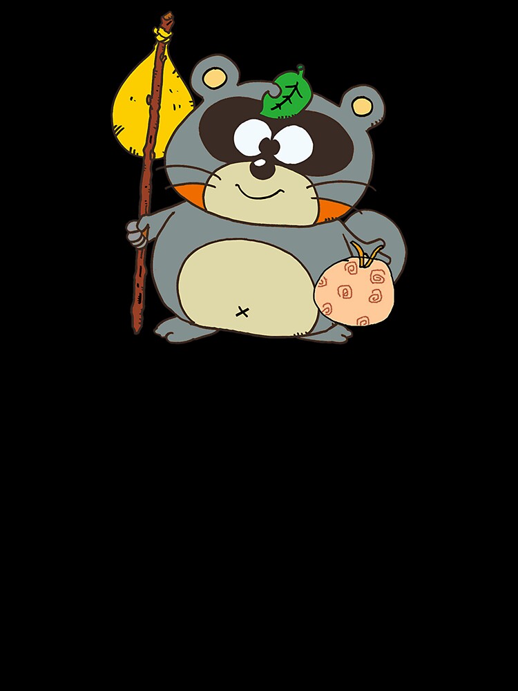 Fluffy Traveling Tanuki | Ready for a Tiny Adventure! by Happy Doodle Club