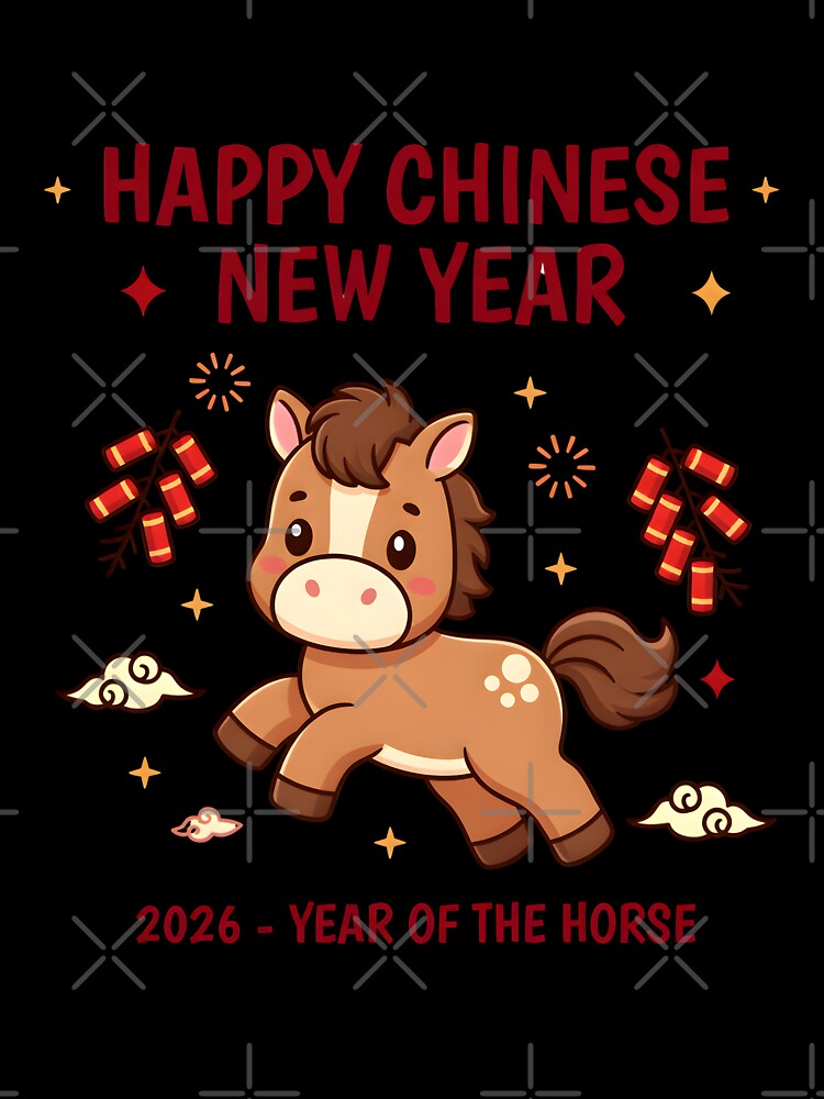 2026 Year of the Horse - Cute Kids Art by GrumpySableye