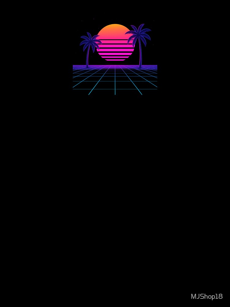 Retro 80s Vaporwave Sunset by MJShop18