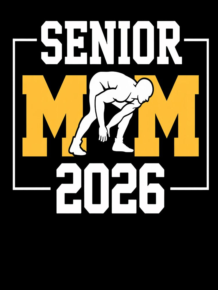 Senior Wrestling Mom 2026 Senior Mom Class of 2026 by BlassmausArt