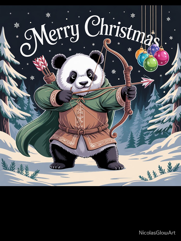 Merry Christmas Panda Archer by NicolasGlowArt