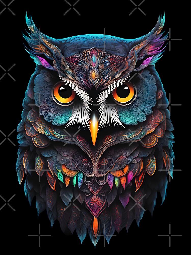 art owl dark black creativ by Niktarka