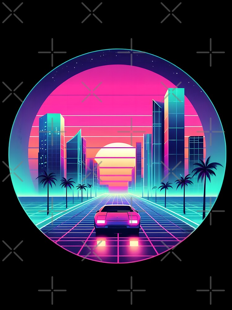 Retro Synthwave City Drive by pumsquare