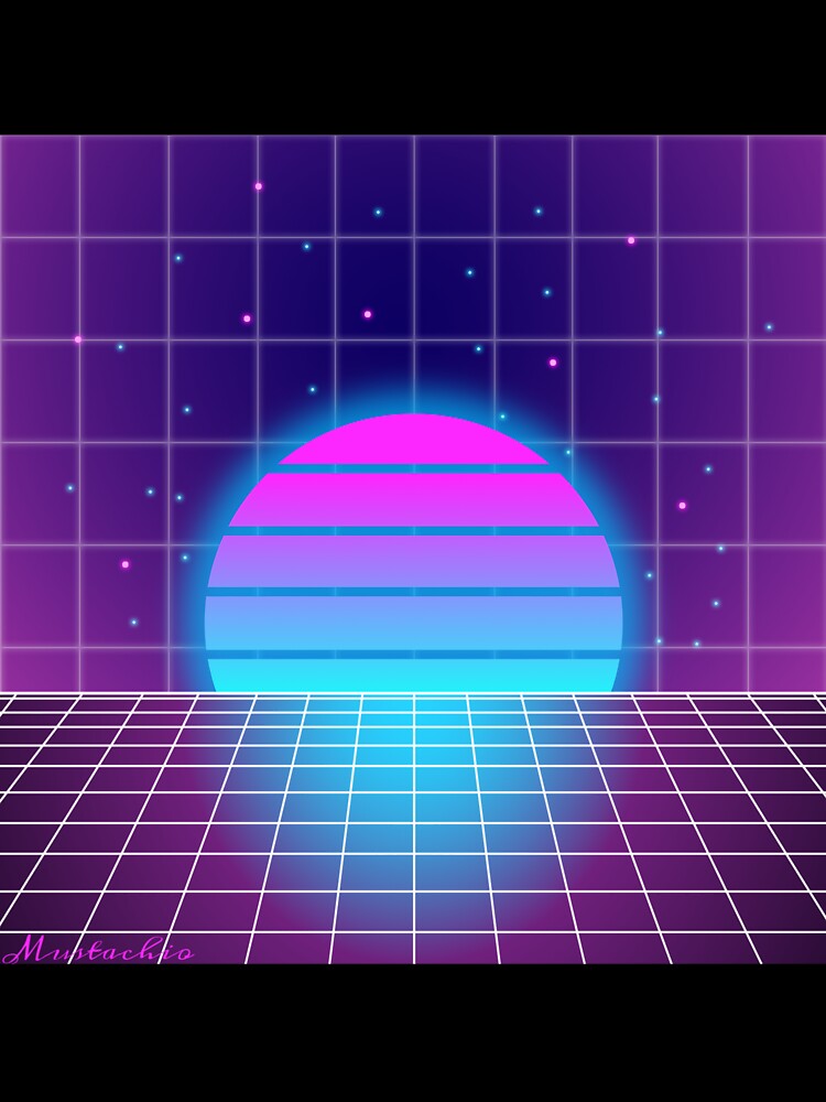 Vaporwave Sunset by Mustachio-Draws