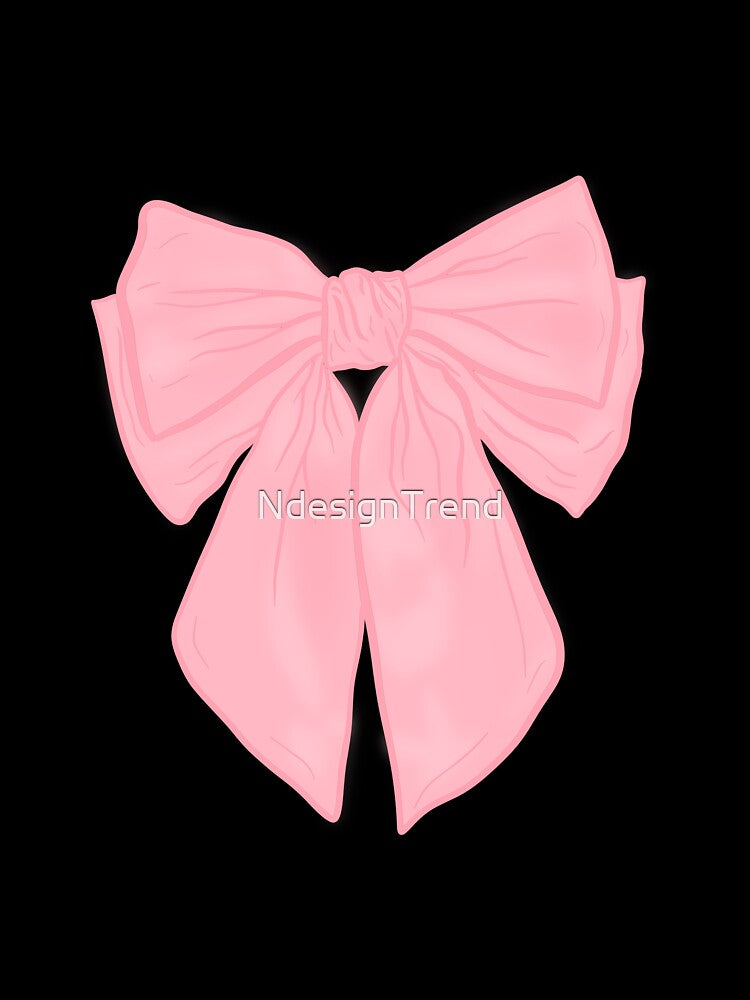 Coquette Pink Ribbon Bow by NdesignTrend