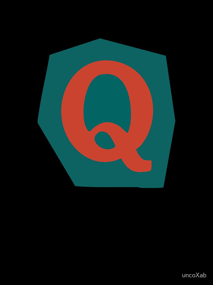 Letter Q - Colorful Cutout Paper Collage Alphabet Initial by uncoXab