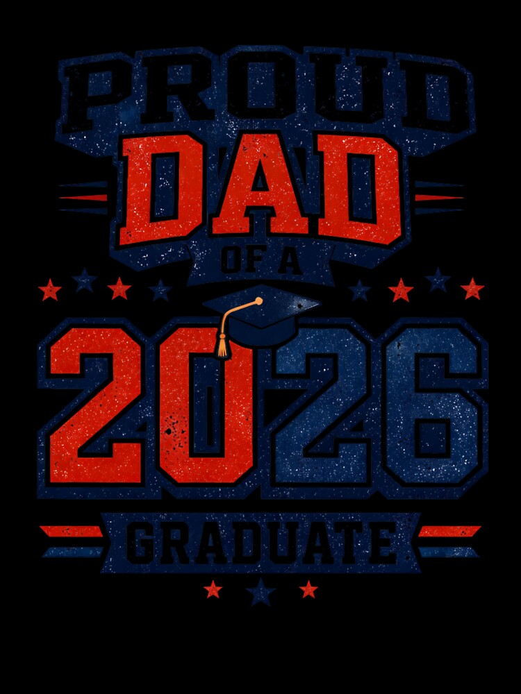 Proud Dad Class of 2026 Graduation Shirt – Varsity Style Design by EventDrop
