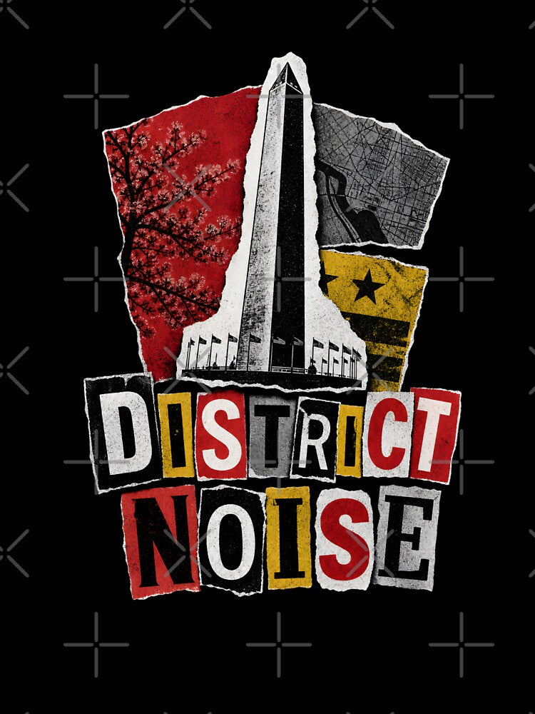 Washington DC: District Noise Torn Collage by Fenay Designs